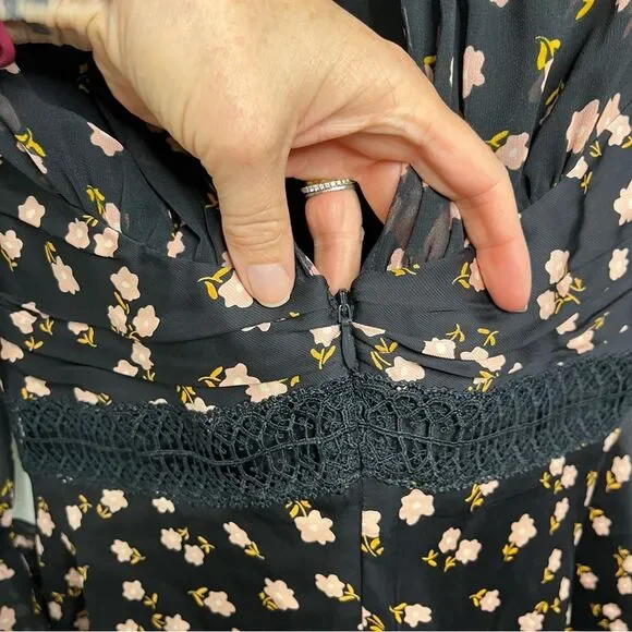 Self-Portrait Twist Front Ditsy Dress 6 - Picture 6 of 8